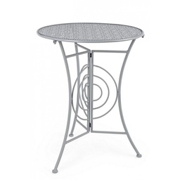 [S-B0740475] Tavolino pieghevole da giardino in acciaio Grigio Marlene 60x77 cm