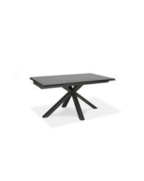[S-OM/313/GR] Tavolo allungabile in ceramica grigio grafite, 160-240 x 90 x 76 cm
