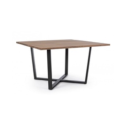 [S-B0806912] Tavolo Helsinki Antracite-Naturale 130x130 cm