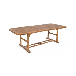 [S-B0805133] Tavolo per esterno allungabile in legno 180/240x100x74cm
