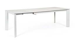 [S-B0731243] Tavolo allungabile bianco grigio Briva - Dimensioni: 160/220 x 90 x 76 cm