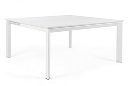 [S-B0662754] Tavolo Allungabile Giardino Konnor Bianco - Dimensioni 160x110/160x77.5 cm