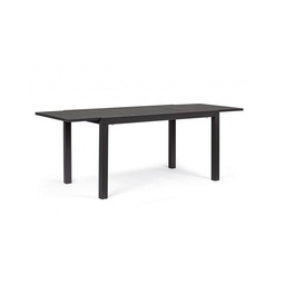 [S-B0662852] Tavolo da esterno allungabile in alluminio antracite 140/210x77xh75