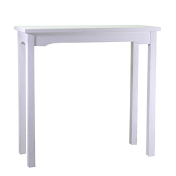 [S-V8041030000] Tavolo esposizione rettangolare in legno bianco Nantes - 114x46x80 cm