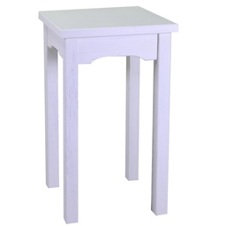 [S-V8041080000] Tavolo esposizione in legno bianco - Dimensioni: 50x50x70 cm