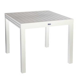 [S-V6458000000] Tavolo alluminio Sullivan allungabile bianco - Misure: 90x73x90 cm