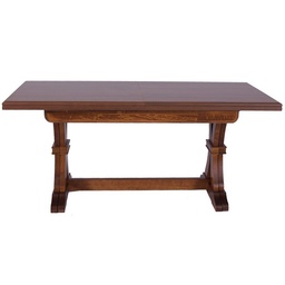 [S-FZ6860] Tavolo in legno massello rettangolare allungabile colore noce 85x180/360xh79 cm