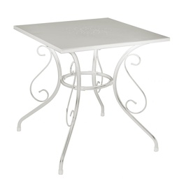 [S-V6457830000] Tavolo metallo bianco cm70x70h72