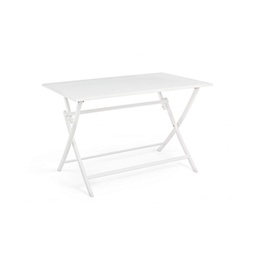 [S-B0662503] Tavolo da esterno in alluminio bianco ELIN 110x70x71 cm