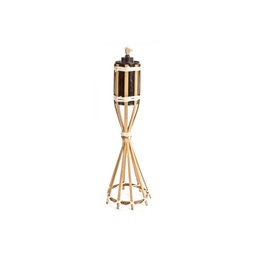 [S-B0459620] Torcia da Tavolo bambu interno esterno cm 36 h