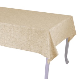[S-V7919900000] Tovaglia flora jaquard beige rettangolare 140x180 cm