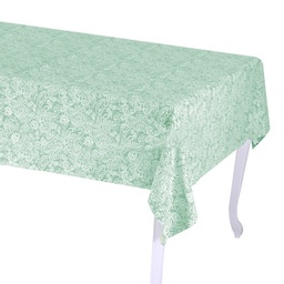 [S-V7920090000] Tovaglia flora jaquard verde salvia rettangolare 140x240 cm