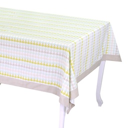 [S-V7906080000] Tovaglia verde rettangolare cm140x240 con bordo london