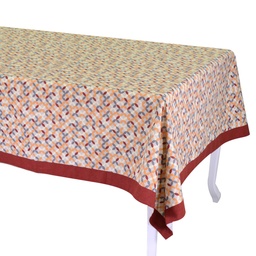 [S-V7905360000] Tovaglia rettangolare bordeaux cm140x240 con bordo cm5