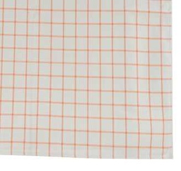 [S-V9130610000] Tovaglia Quadri Arancio 140x140 cm