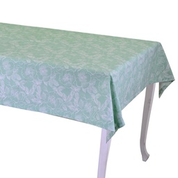 [S-V7911810000] Tovaglia in tessuto wild rose hem 2cm verde acqua cm140x240