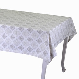 [S-V7919380000] Tovaglia bianca rettangolare cm140x180 in broccato veneziano