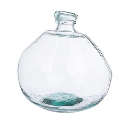 [S-B0202664] Vaso in Vetro Riciclato Trasparente H33,5