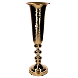 [S-V6142020000] Vaso in metallo oro cm16x16h55