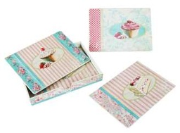 [S-V9116960000] Vassoio con 6 tovagliette americane - 30 x 22 x 4,5 cm