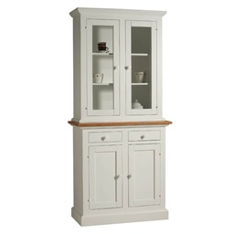 [S-FZ94202] Vetrina 2 ante bianco laccato shabby chic 95x47x200H