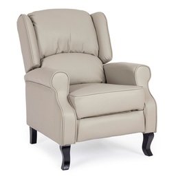 [S-B0735318] poltrona reclinabile maila pu tortora
