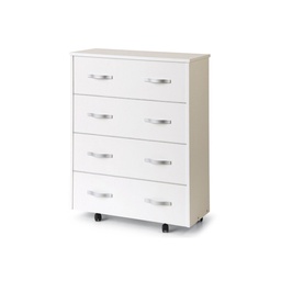 [S-A10520] Mobile giroletto Bianco in legno nobilitato con rete a doghe 85x36xH.100 cm