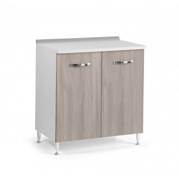 [S-A10480] Base per cucina 2 ante olmo in legno nobilitato Cm 80x50xH 85