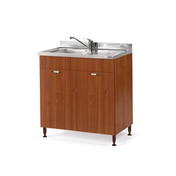 [S-A10463] Sottolavello per cucina noce antico 2 ante Cm 80x50xH 85