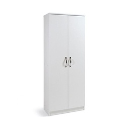 [S-A10146] Armadio scarpiera bianco mobile due ante multiuso 6 ripiani cm182x71x38