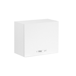 [S-A10457] Pensile sopracappa Bianco Frassinato con anta da cucina Cm 60x32xh49