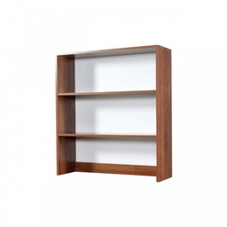 [S-A16696] Libreria da appoggio per scrivania 2 ripiani noce antico h.105x90x29 cm