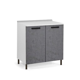[S-A17632] Mobile base da cucina grigio cemento 80x50xh.82 cm