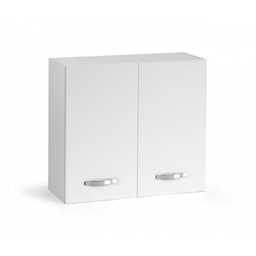 [S-95-QX78-GQLV] Pensile scolapiatti per cucina Bianco Frassinato Cm 80x32xH 72 con 2 ante