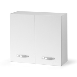 [S-FP-8ZQF-7PHJ] Pensile scolapiatti per cucina Bianco Frassinato Cm 80x32xH 72 con 2 ante