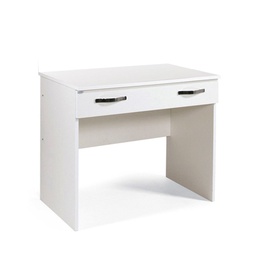 [S-A10581] Scrivania per camera Bianco in legno nobilitato 1 cassetto  cm 90x56xH.75
