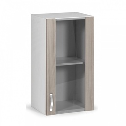 [S-A10535] Pensile da cucina in legno nobilitato 1 anta vetrina olmo cm 40x32xH 72