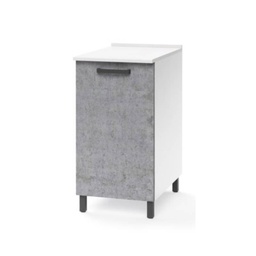 [S-AZ90074] Mobile base con anta per cucina colore grigio cemento Cm 40x50xH 85 1 anta