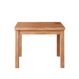 [S-A15855] Tavolo pranzo noce country apribile libro in legno nobilitato cm 90x90/180