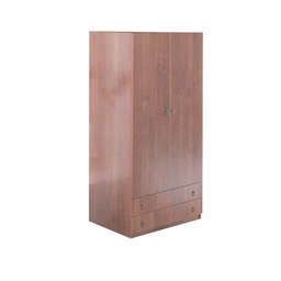 [S-A10293] Armadio componibile con 2 ante e 2 cassetti noce antico Cm 90x60xH 180
