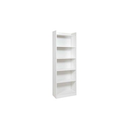 [S-A10318] Mobile Libreria Bianco Frassinato 6 ripiani H180x64x29 cm