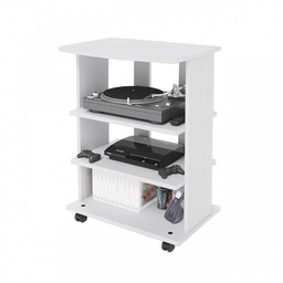 [S-1F-272P-P44V] Carrello porta Tv Bianco Frassinato 3 ripiani Cm 60x45xH 81