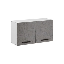 [S-A17630] Pensile sopracappa grigio cemento con 2 ante da cucina Cm 90x32xh49