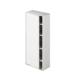 [SA-AZ26090] Guardaroba con ante scorrevoli e ripiani Bianco H212x90x43cm