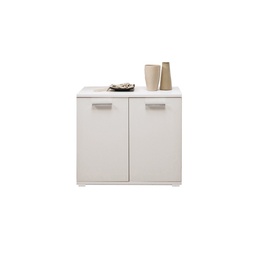 [SA-A10324] Mobile multiuso in legno nobilitato bianco frassinato L.90xH.80xP.45 cm