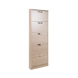 [SA-NY-IVR8-705U] Scarpiera Slim in legno nobilitato 5 ribalte olmo 180x65x15 cm