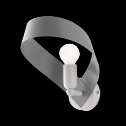 [SA-BL145-AP1-BG] Applique moderna in ferro bianco grigio 26x h19 cm