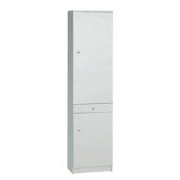 [SA-A45200BIK] Armadio Multiuso Due Ante Un Cassetto Bianco 46x34x H183 cm