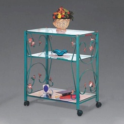 [SA-A18WP28] Carrello porta tv in ferro verde 70x45xh.80 cm