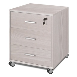 [SA-O733OLOL] Cassettiera per ufficio con tre cassetti e ruote Olmo 50x41x h70 cm